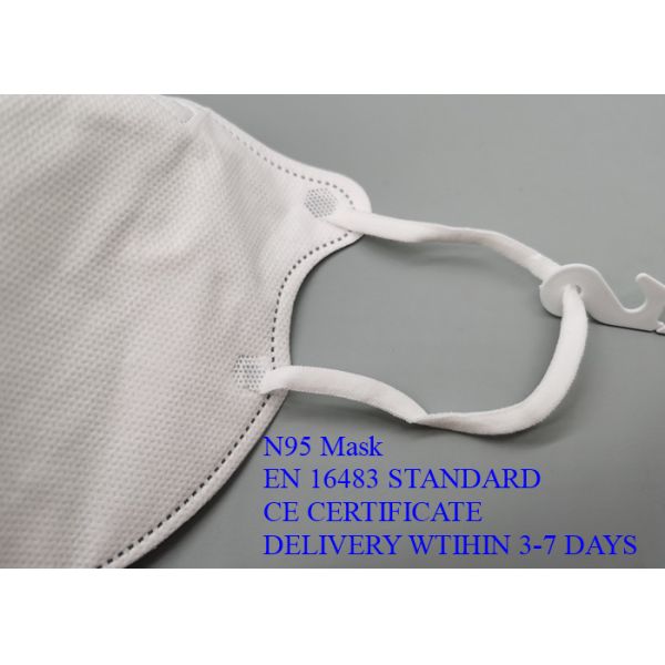 Recyclable N95 Anti Virus Mask Flexible Non Oil Resistance No Time Limit