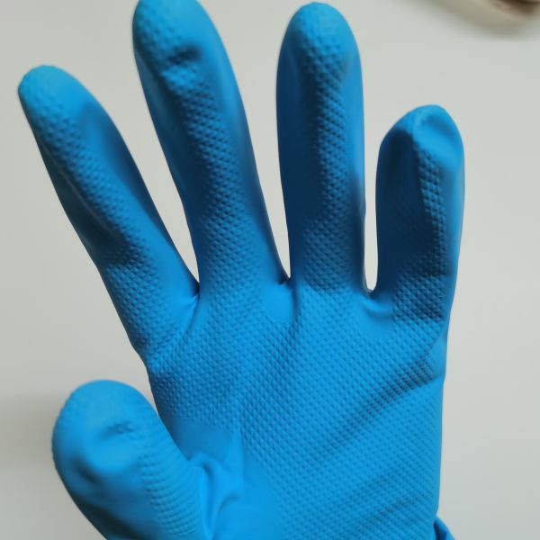 Oil Resistance Xl Blue Nitrile Gloves 11 Mil UnFlocked Lining Chemical Nitrile Glove
