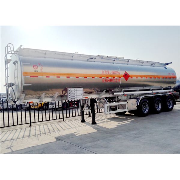 Трейлер танка перехода масла цапфы 42000Л 42кбм трейлера 3 автоцистерны топлива алюминиевого сплава