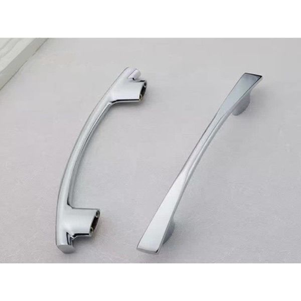 Simple Modern Kitchen Cabinet Handles And Knobs , Bedroom Closet Door Pulls/ Silver Cupboard Pulls