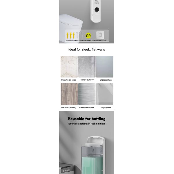 Modern ABS Plastic Toilet Sanitizer Dispenser With 300ml Capacity Wall Mounted