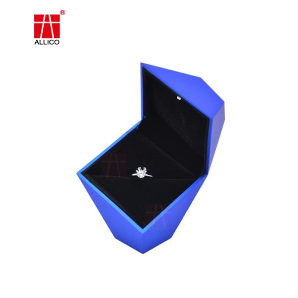 Colar feita sob encomenda Ring Box Jewelry Packaging Box do bracelete do brinco de Logo Velvet Jewelry Box Luxury
