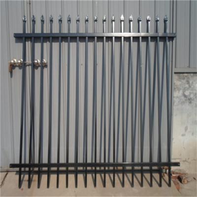 2.4m X 2.4m SHS 65mm Tube Black Garrison Garden Fence Panels Security Spear Top Tubular Steel Fencing