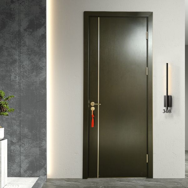 Push-Pull Wooden Bedroom Door  Modern Sliding Design  Interior Ready