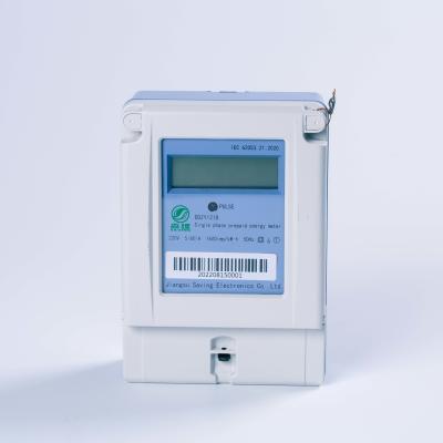 medidor pagado antecipadamente esperto elétrico da eletricidade da fase monofásica de 1W 220V com exposição do LCD