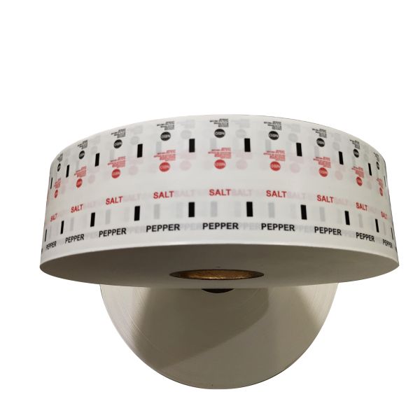 Термопечать PE покрытые белые бумажные рулоны для упаковки сахарной палочки