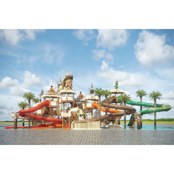 Aqua Park Magic Carpet Slide Metal Fiberglass Commercial Water Park Equipment Custom