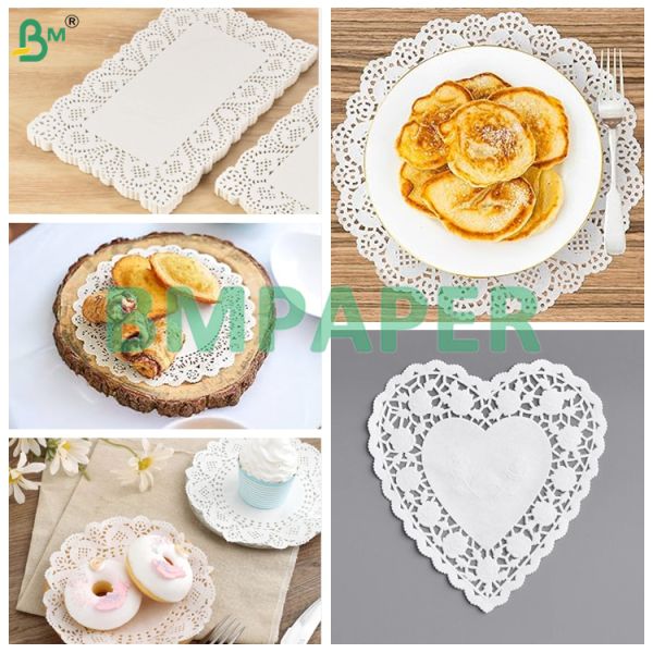 High Oil Absorption Doilies Paper Raw Material Paper 50gsm White Color