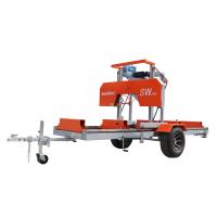 Máquina de corte de madeira de serradora horizontal de serradura de banda Mini Serradora de banda portátil SW26 e SW36