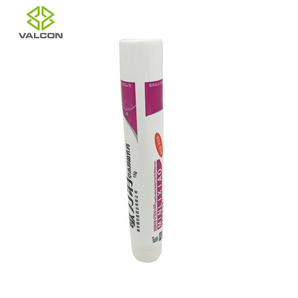 White Pharmaceutical Tube Packaging , Plastic Squeeze Tubes Screw Cap