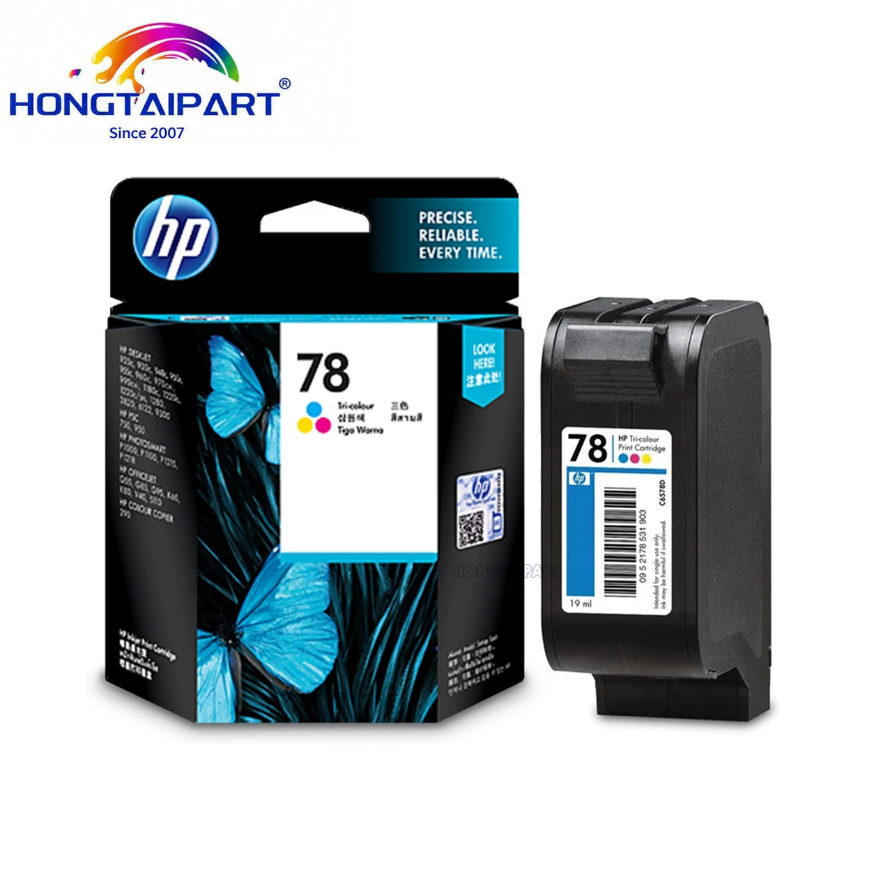 Chip‑validated Original HP45 51645A & HP78 6578D Ink Cartridge Bleed‑free Archival‑stable Compatible For HP 710c 815C 1180C 1280 CAD Plotter