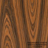 Laminated Santos Rosewood Wood Veneer Crown Grain Thickness Can Be Customized 0.15-1.8mm For For Cabinet Face SZ-254C / 1010C /1325C