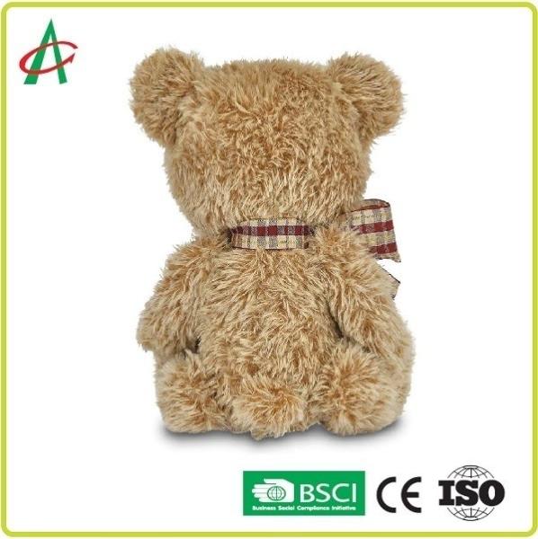 10.5X 7 Shaggy Brown Plush Teddy Bear For Valentine Gift