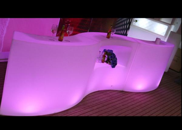 Round Commercial Led Bar Counter Built In Storage Designed For Outdoor Party