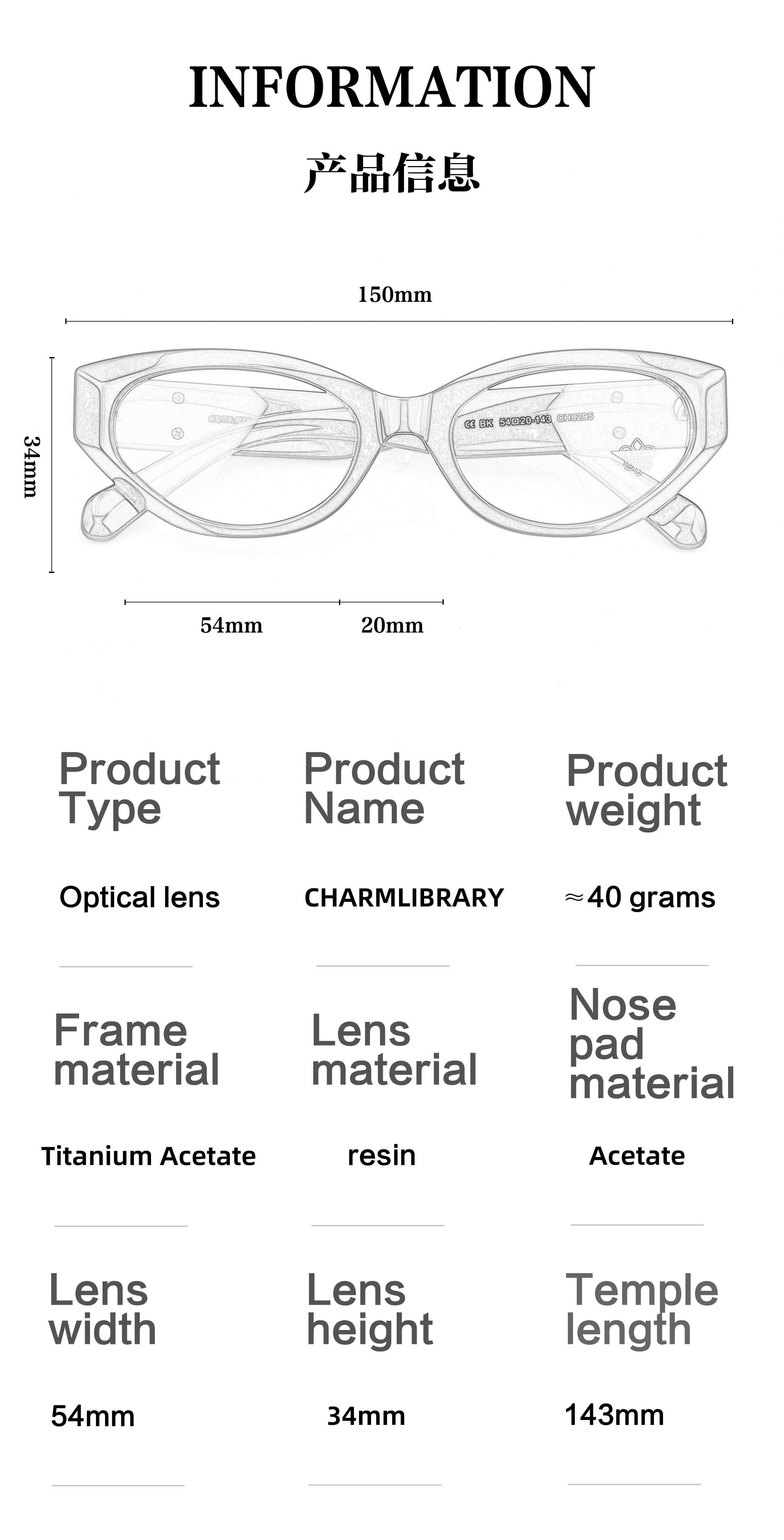 Classic cat Eye Black Silver Brown Optical Prescription Presbyopia Multi Focus Luxury Brand Light Not Easily Deformed Glasses