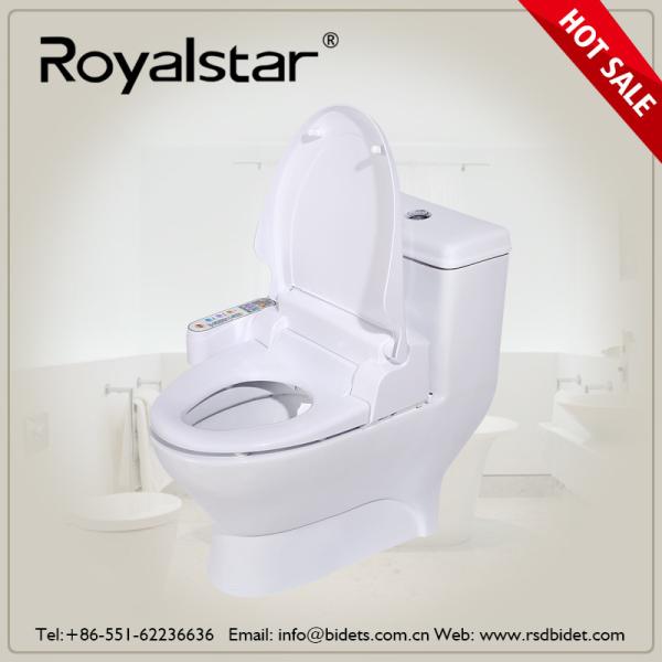 Electric Hygienic Heated Toilet Seat Bidet , Automatic Toilet Seat ABS Plastic Cover