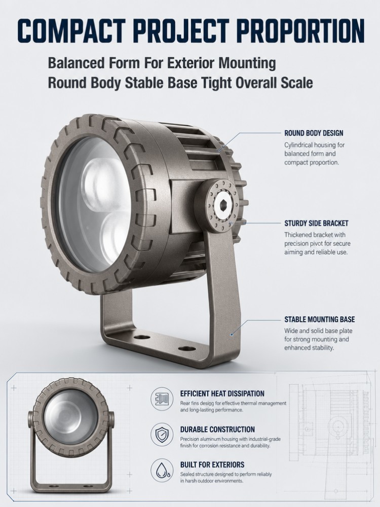 Adjustable Bracket Outside LED Flood Lights Multi Beam Angle For Architectural Sculptures