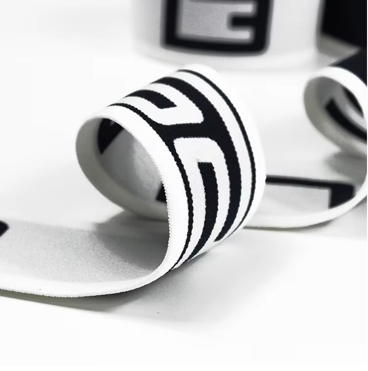 Jacquard Elastic Band ceinture en nylon pour le sport pantalon de yoga étirer soutient-gorge la cravate