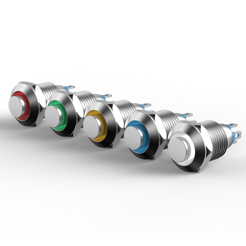 Momentary Metal Push Button Switch 10MM 1NO High Head No LED Self-Reset Jog Switch Welding Foot