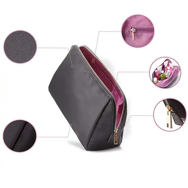 Transfert imprimé femmes maquillage organisateur de voyage mignon 10 x 3 x 8 pouces étiquette privée