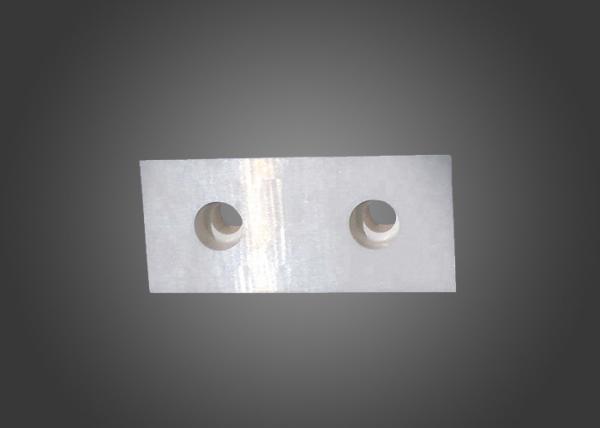Two Holes Zirconia Ceramic Blade , Punch Parts High Performance Ceramics Plate