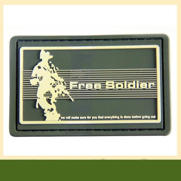 Hot Sale Eco-friendly 3D logo custom embossed PVC Military Patches
