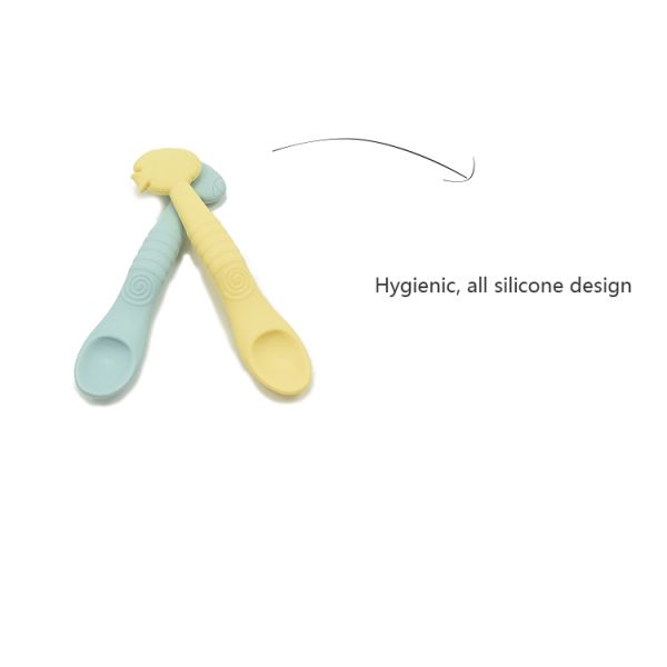 BPA Lead Vinyl Free Silicone Feeding Spoon Gum Friendly