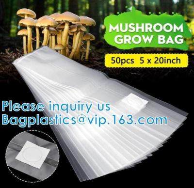 Autoclavable Mushroom Grow Bags Bulk with Microporous Filter Patchs - Large 8x5x20 Extra Thick 80 Micron