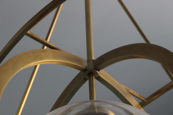American Style Fulcrum Linear Brass Chandelier with Vintage Brass Finish 48.2 kg