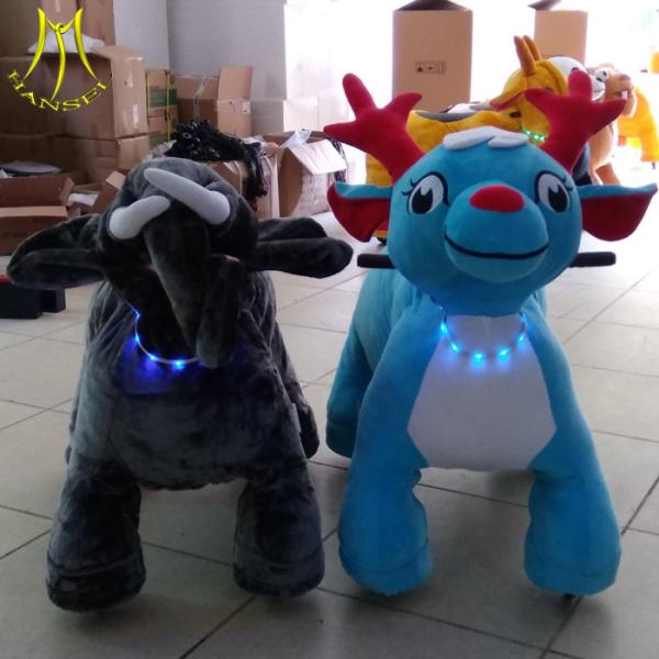 Hansel battery powered walking game machine motorized plush riding animals