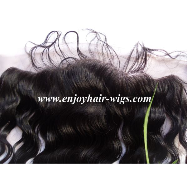 Peruvian virgin remy hair lace frontal 13''x4'' ,natural color body wave 10''-24''length