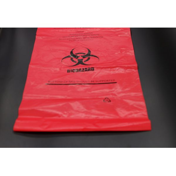 Подгонянная сумка красного пластикового Biohazard медицинская ненужная для клиники фармации больницы