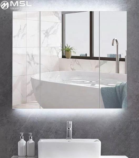 Big LED Medicine Cabinet Square Aluminum Mirror Cabinet Antique