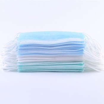 Hospital Disposable Face Mask To Prevent Flu 3 Ply Water Resistance