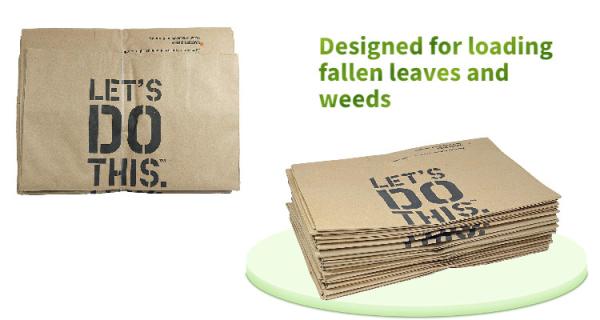White Or Brown Lawn Paper Bags Custom Logo For Courtyard Garbage
