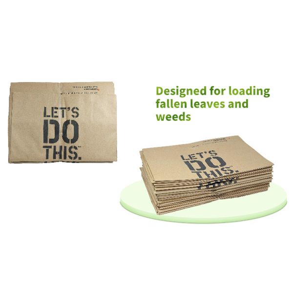 Крепкий отход двора 30 галлонов бумажный кладет сверхмощные сумки в мешки лужайки экологически