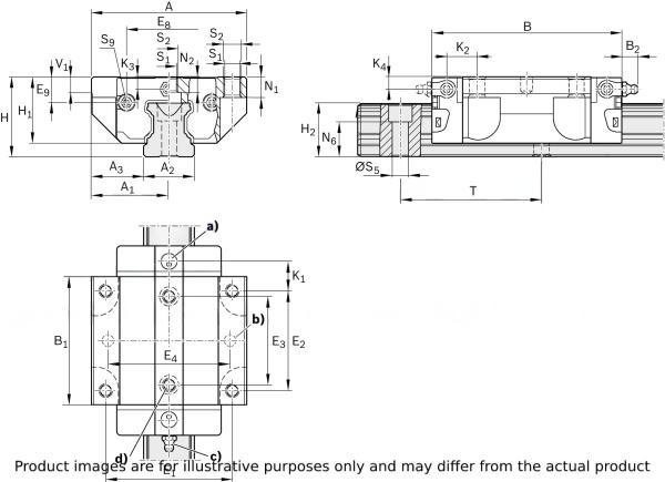 Rexroth BALL RUNNER BLOCK CARBON STEEL KWD-025-FNS-C1-H-1 For Linear Motion