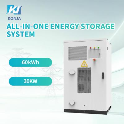 KonJa 60kWh-30kW Bateria modular All-in-One Armário de armazenamento de energia exterior