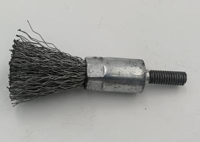 Heavy Duty 19mm OD Screw Shank Steel Wire Crimped End Brush for Paint Removal Tool