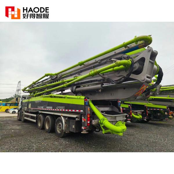HAODE ZLJ5550THBKF 70X-6RZ Used Zoomlion Equipment 67m Boom Petrol-Electric Hybrid Pump Truck