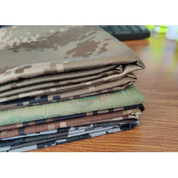 Functional Textile 100% Cotton Camouflage Print Fabric Flame Resistant Twill For Clothing