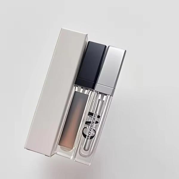 Transparent Lip Gloss Container Customized Logo Screen Printing Lip Gloss Tube