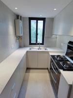 HPL Laminated Finished Wooden Kitchen Cabinetry For Dining Room Decoration