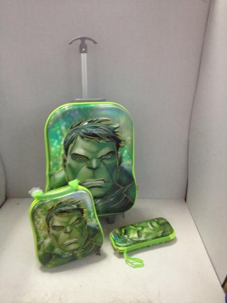 Hot sale   6D    Kids   Trolley  3 pcs / trolley school bags  / children travel bags