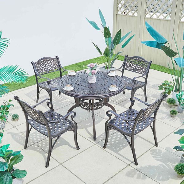 Garden Furniture Plant Bench Outdoor Rest Chair with White Frame and Aluminum Leg