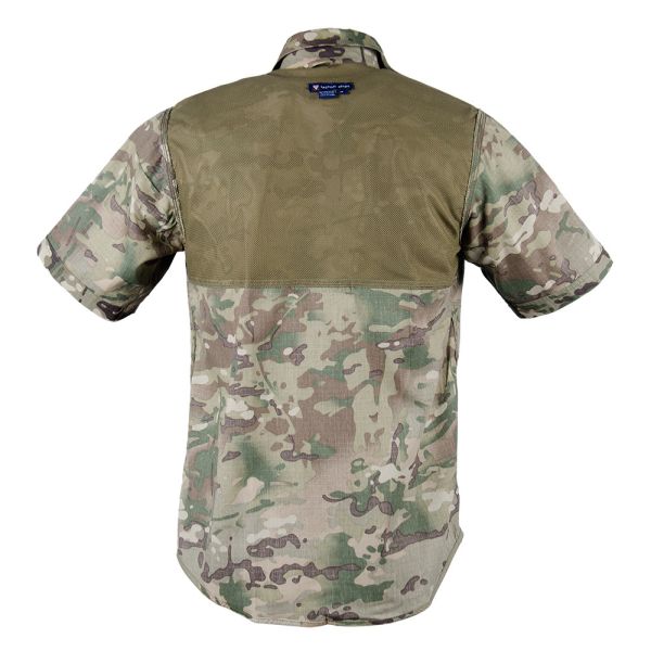 Summer Breathable Quick Dry Stand-Up Collar Tactical Shirt Camouflage Short Sleeve