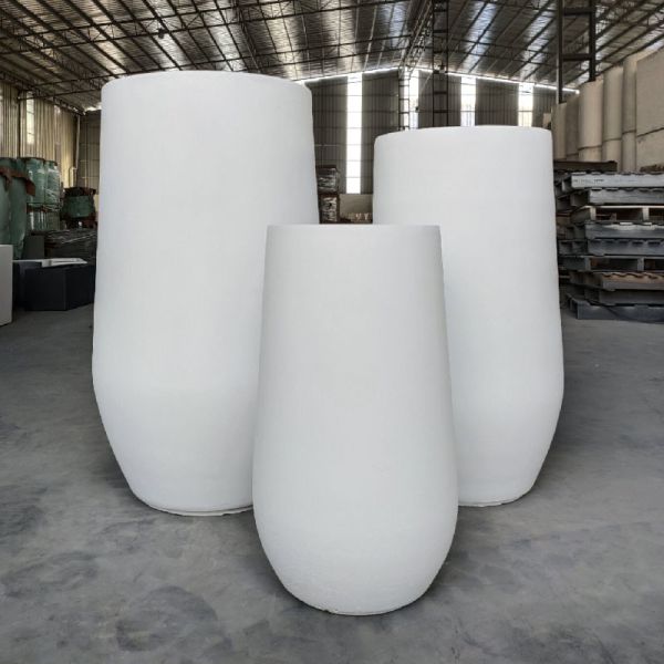 Powder Coated Fiber Clay Planters For Patio Garden Cottage