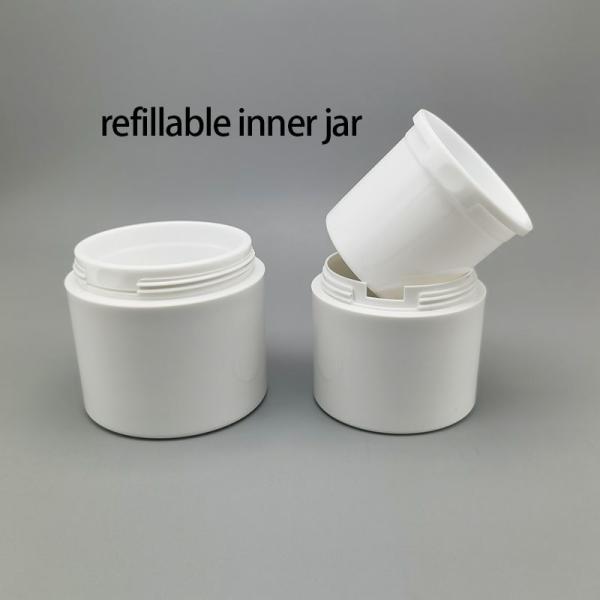Replaceable Acrylic Cream Vacuum Bottle Press Airless Pump Jar For Face Cream Lotion 15g 30g 50g