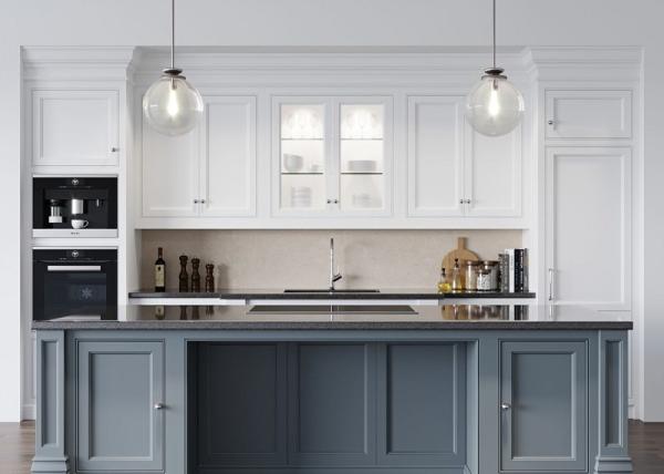 2.4M Real Wood Modern Gloss White Kitchen Cabinets Modular Kitchen Unit ODM