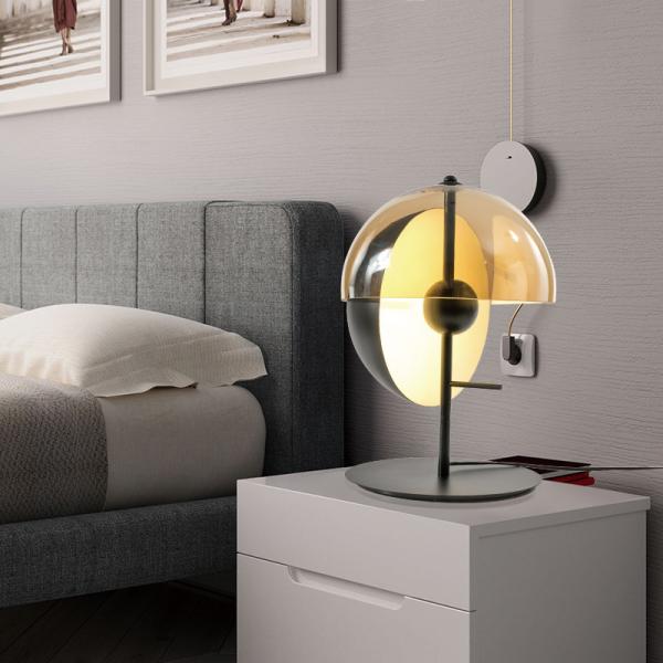 JYLIGHTING Créatif postmoderne en verre de style américain salon simple chambre à coucher bureau de chevet concepteur lampe de table de chevet